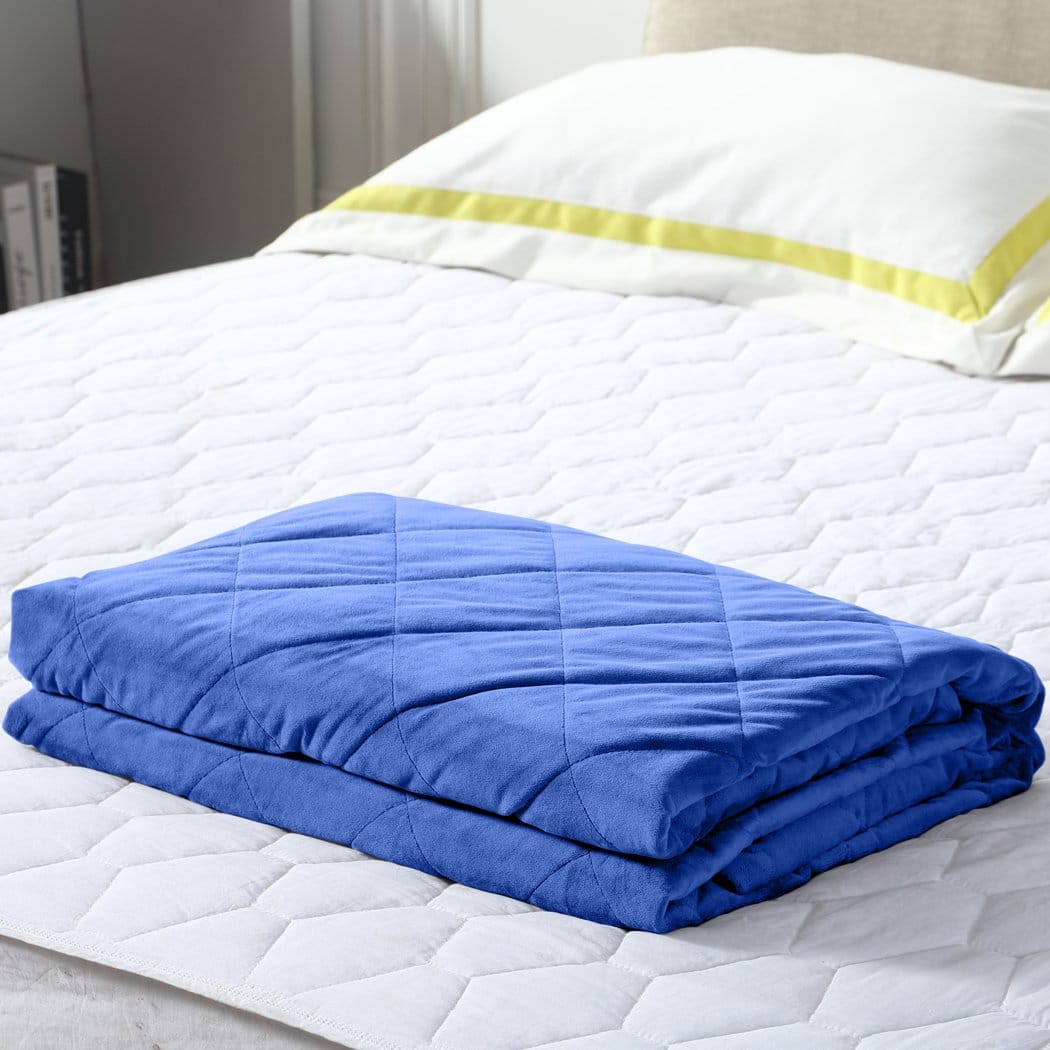 Dreamz Weighted Blanket 7KG Anti Anxiety Weighted Blanket Gravity Blankets Royal Blue Colour