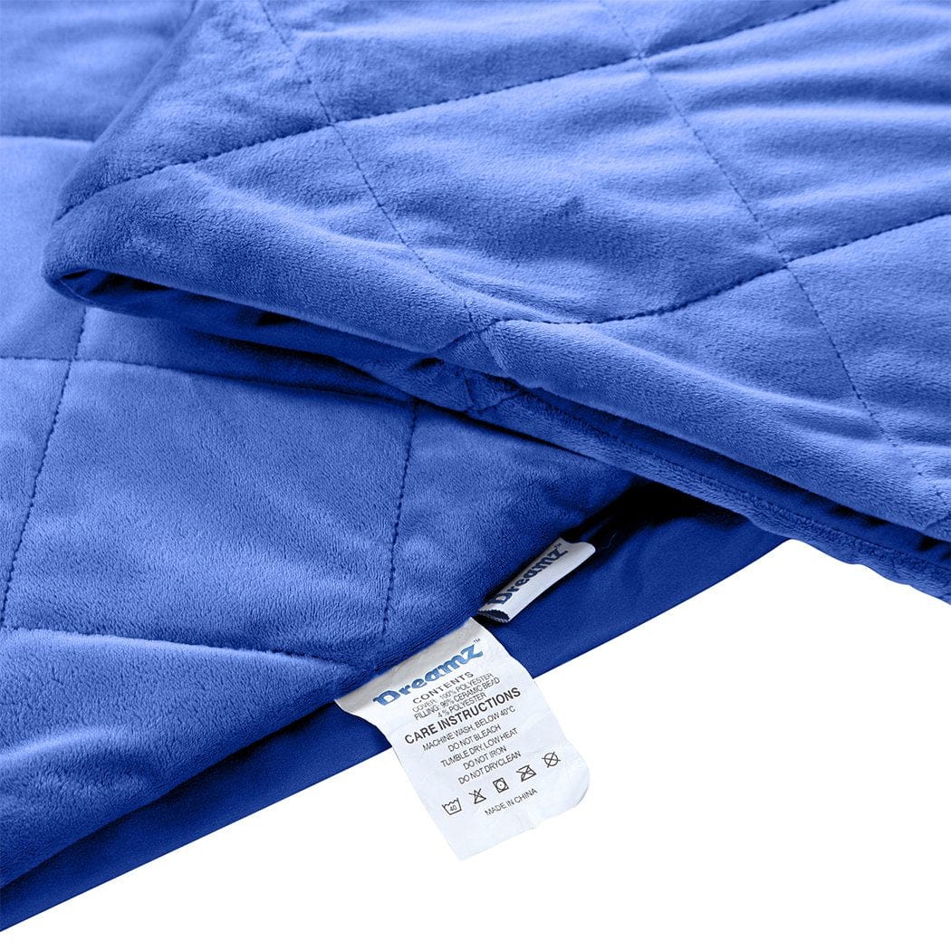 Dreamz Weighted Blanket 7KG Anti Anxiety Weighted Blanket Gravity Blankets Royal Blue Colour