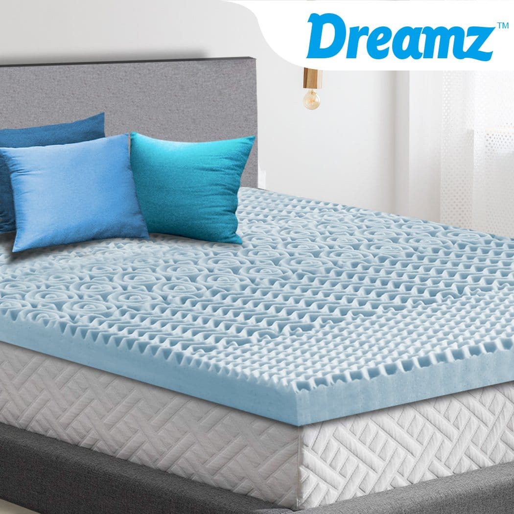 Dreamz Mattress Topper 8cm Bedding Cool Gel Memory Foam Bed Mattress Topper Bamboo Cover King