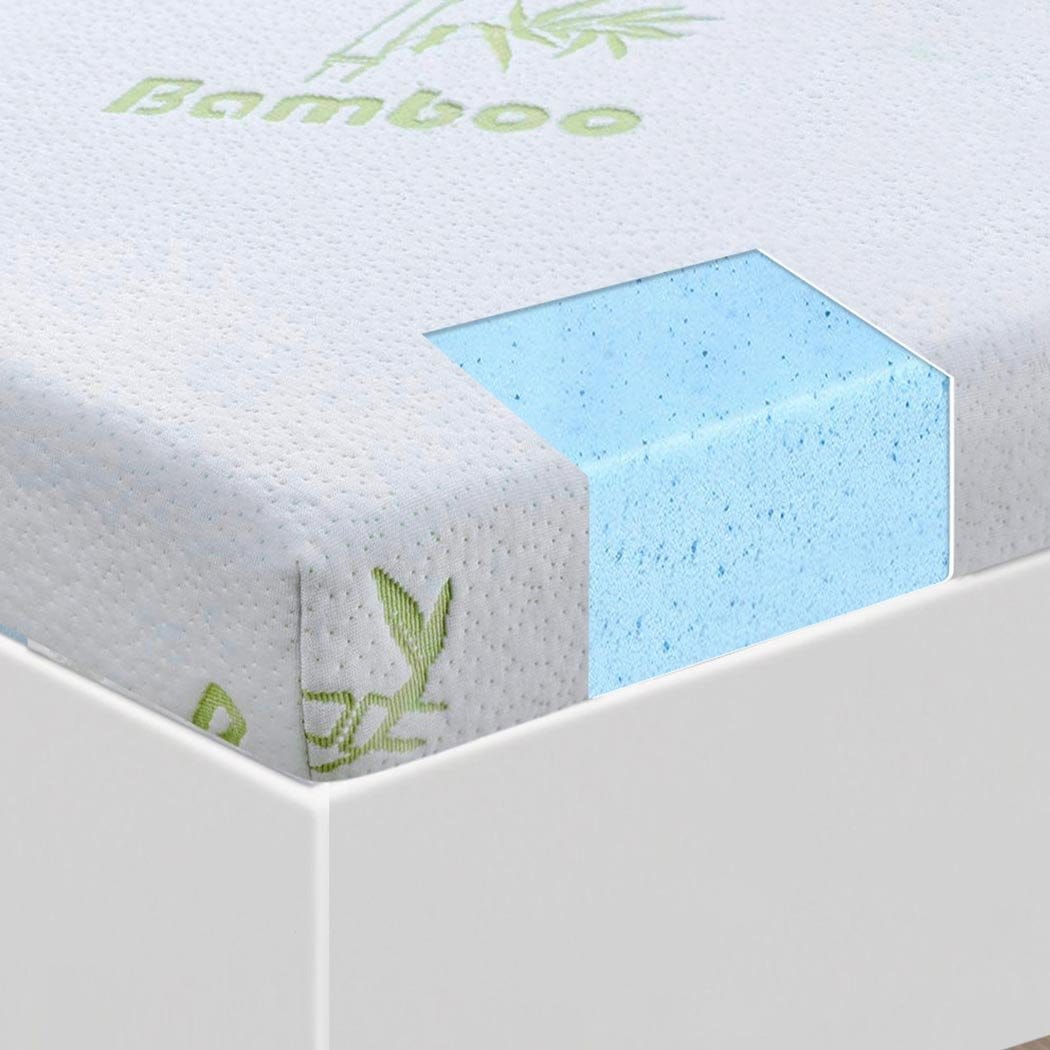 Dreamz Mattress Topper 8cm Thickness Cool Gel Memory Foam Mattress Topper Bamboo Fabric Double