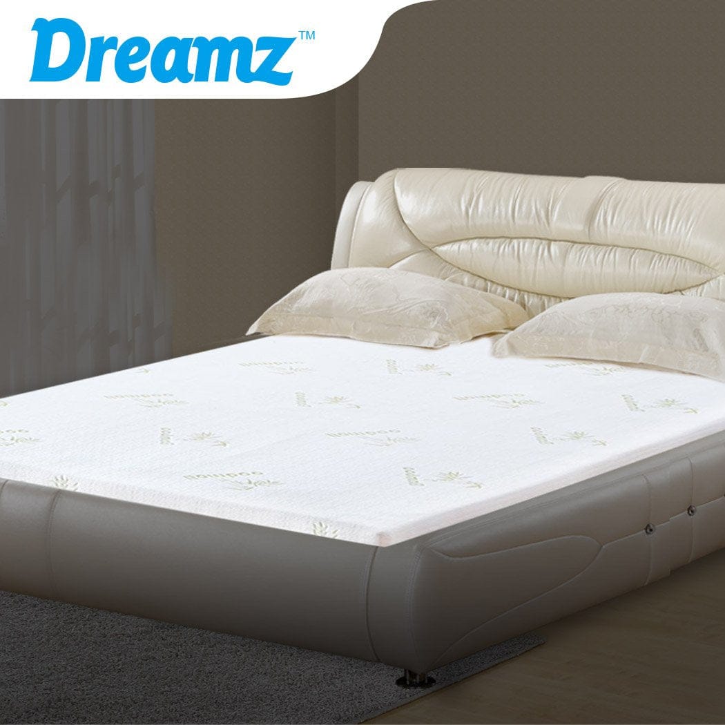 Dreamz Mattress Topper 8cm Thickness Cool Gel Memory Foam Mattress Topper Bamboo Fabric King