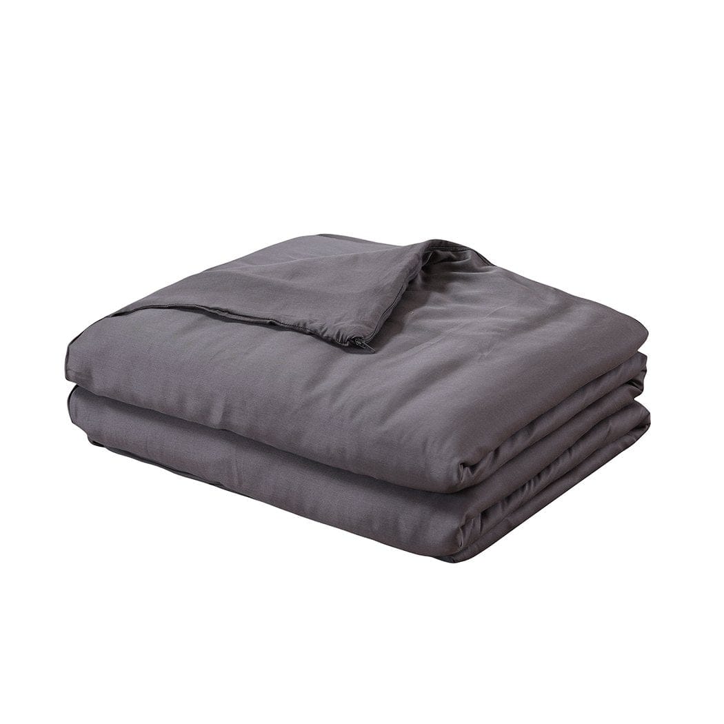 Dreamz Weighted Blanket 9KG Weighted Blanket Promote Deep Sleep Anti Anxiety Double Dark Grey