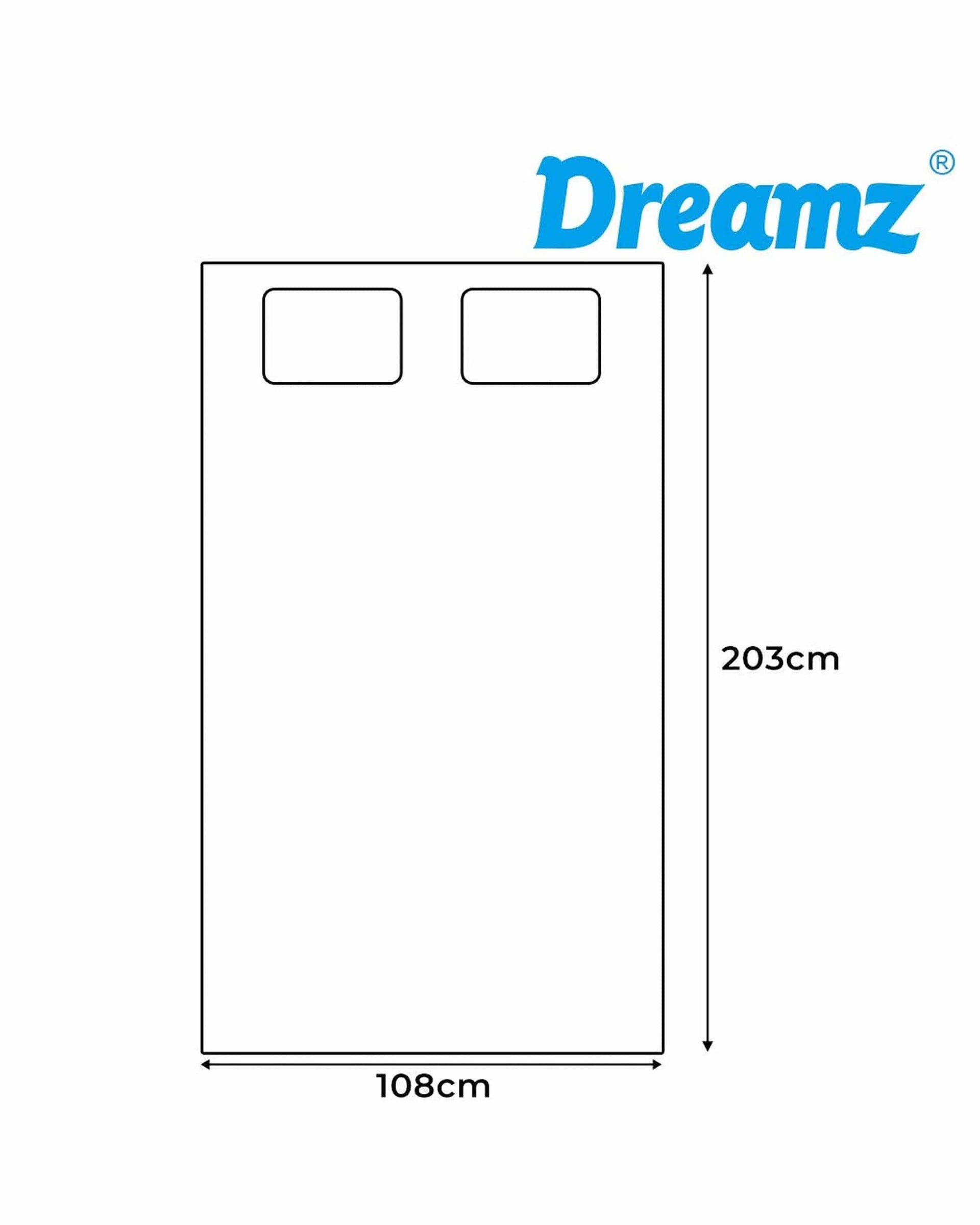 Dreamz Mattress Protector Bamboo Pillowtop Mattress Topper Protector Waterproof Cover King Single