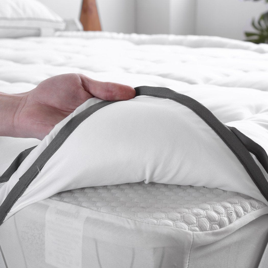Dreamz Mattress Topper Bedding Luxury Pillowtop Mattress Topper Mat Pad Protector Cover Double