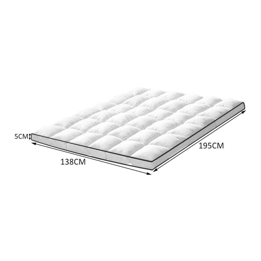 Dreamz Mattress Topper Bedding Luxury Pillowtop Mattress Topper Mat Pad Protector Cover Double