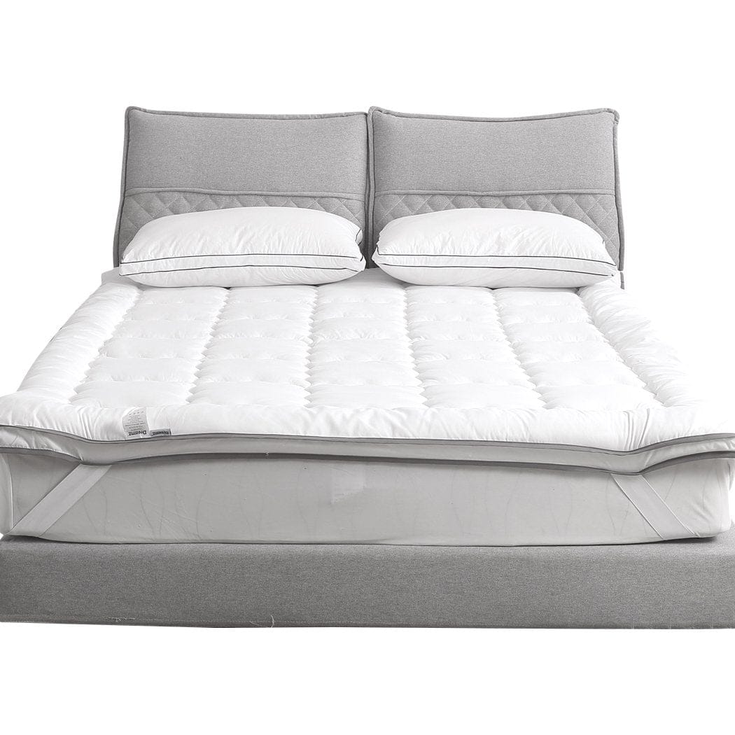 Dreamz Mattress Topper Bedding Luxury Pillowtop Mattress Topper Mat Pad Protector Cover Double