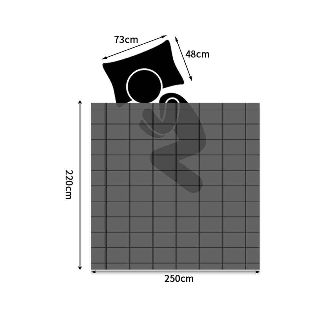 Dreamz Blanket Bedspread Coverlet Set Quilted Comforter Soft Pillowcases King Dark Grey
