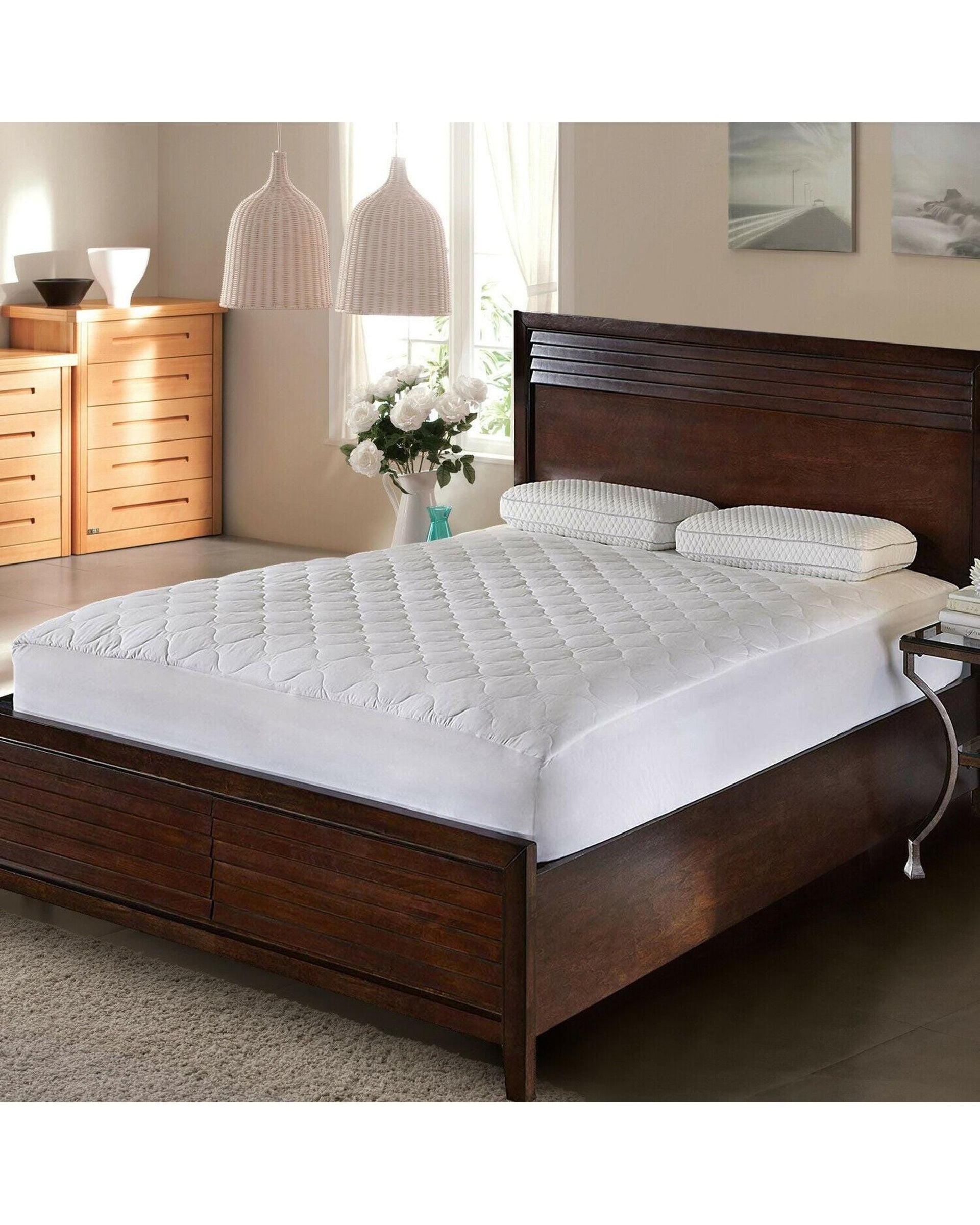 Dreamz Mattress Protector Fitted Waterproof Bed Mattress Protectors Covers Double