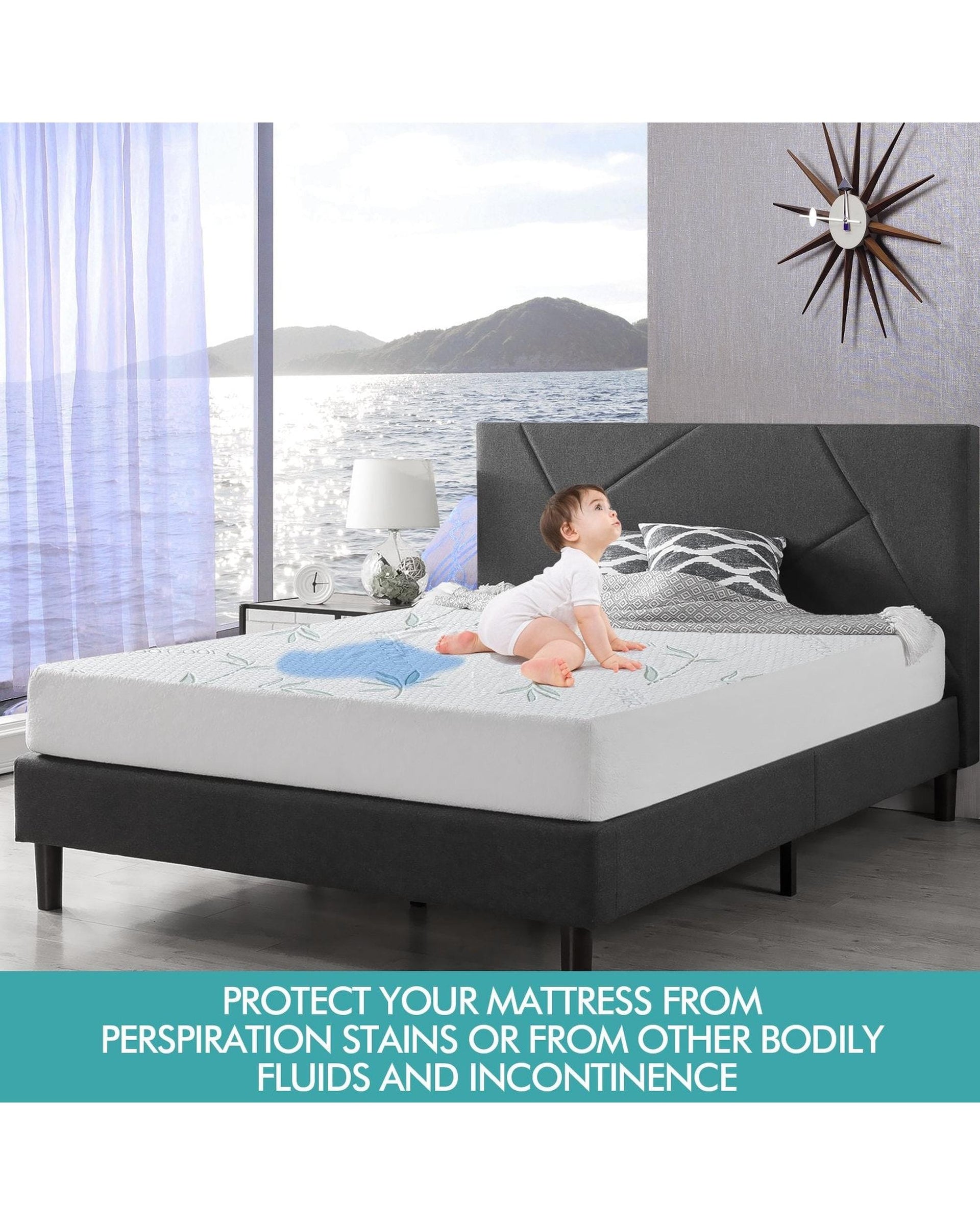 Dreamz Mattress Protector Fitted Waterproof Bed Mattress Protectors Covers Double