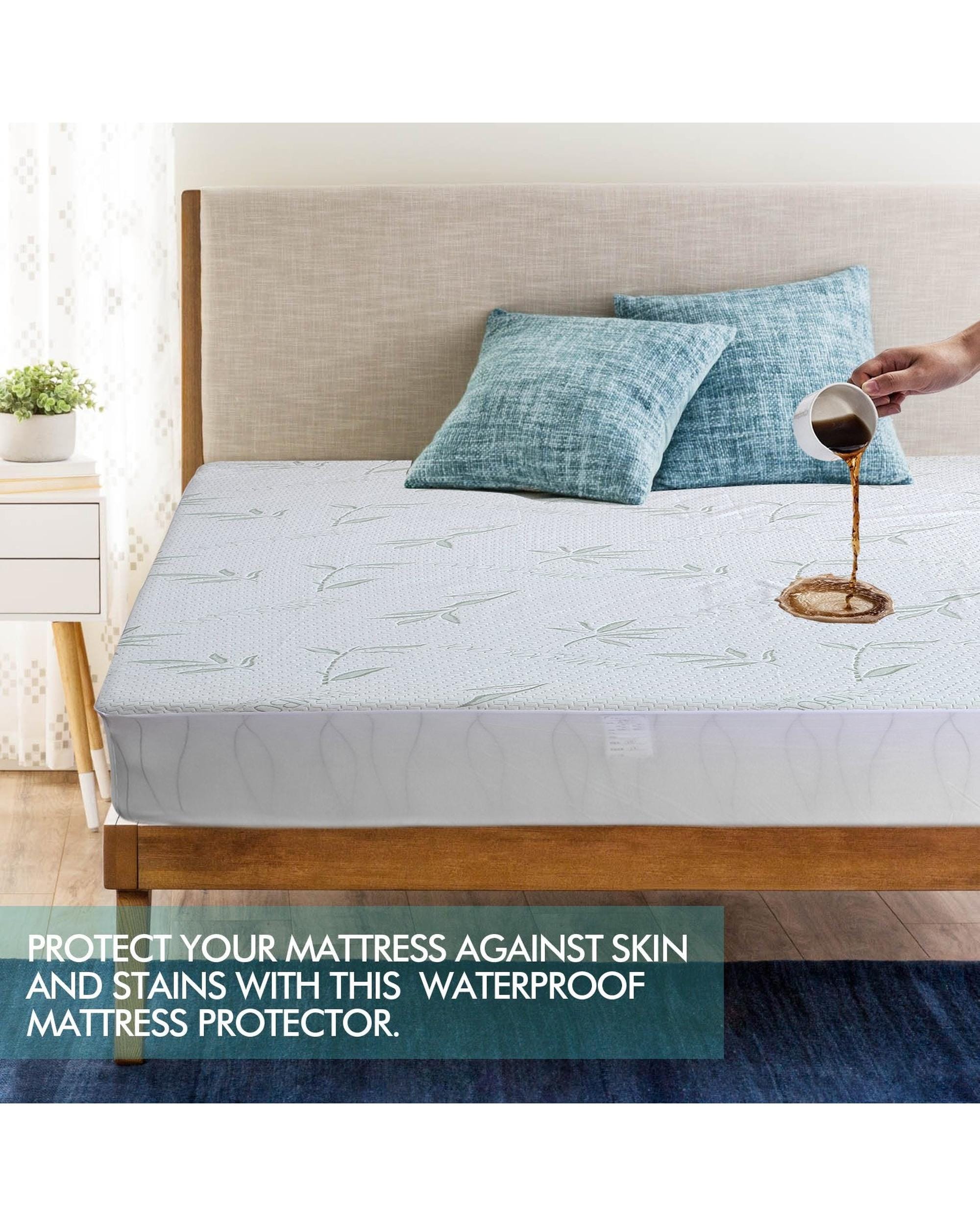 Dreamz Mattress Protector Fitted Waterproof Bed Mattress Protectors Covers Double