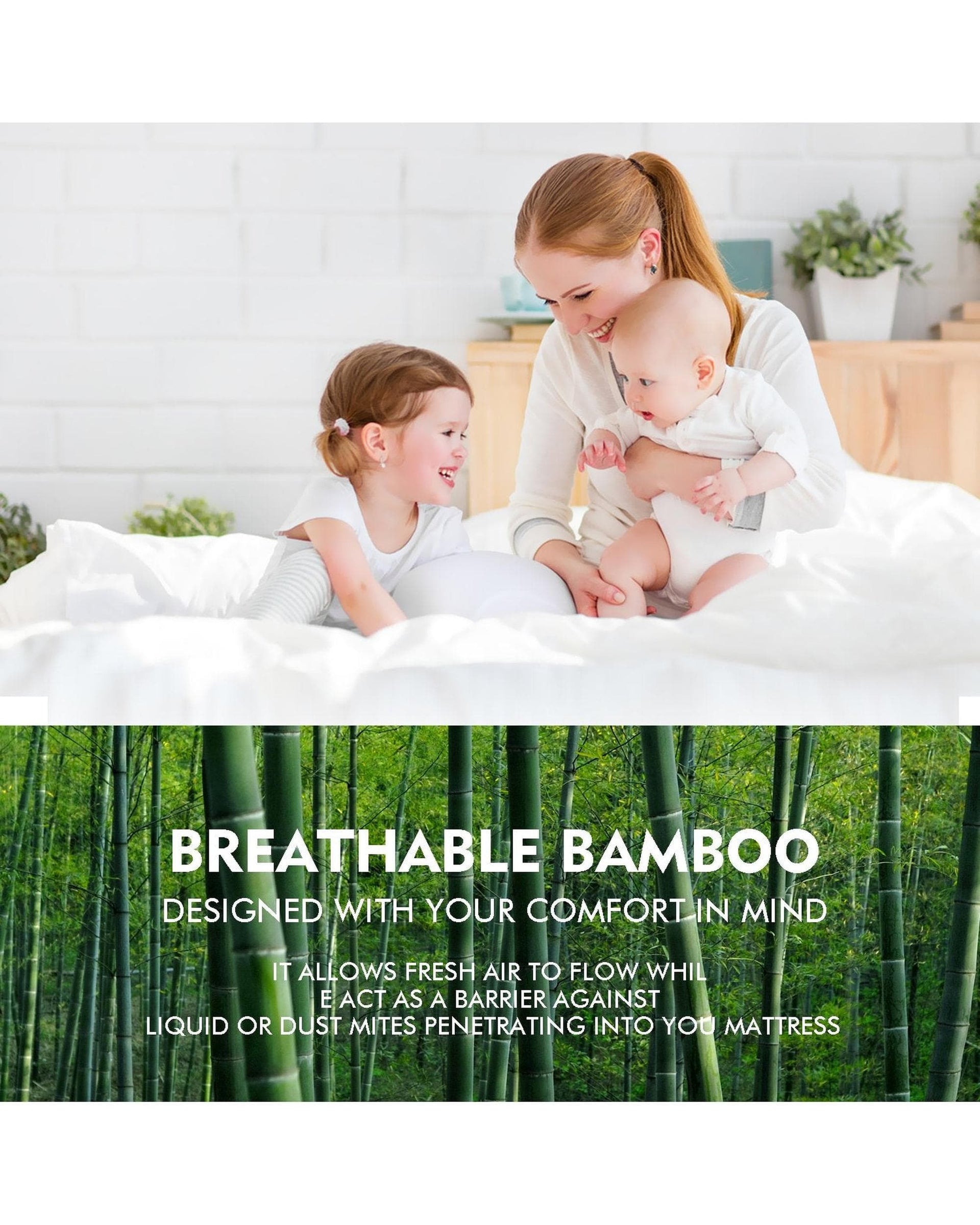Dreamz Mattress Protector Fitted Waterproof Bed Mattress Protectors Covers Double