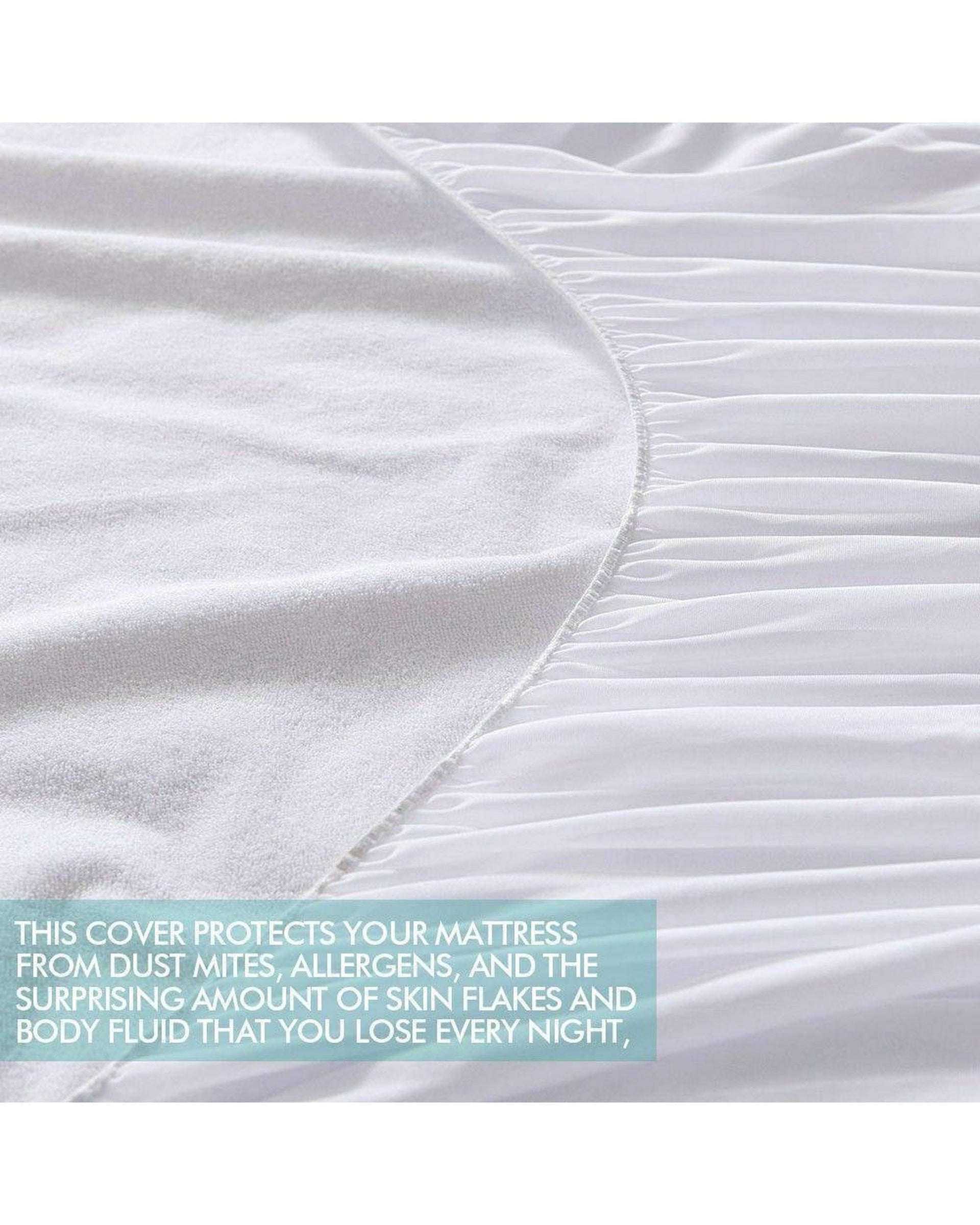 Dreamz Mattress Protector Fitted Waterproof Bed Mattress Protectors Covers King