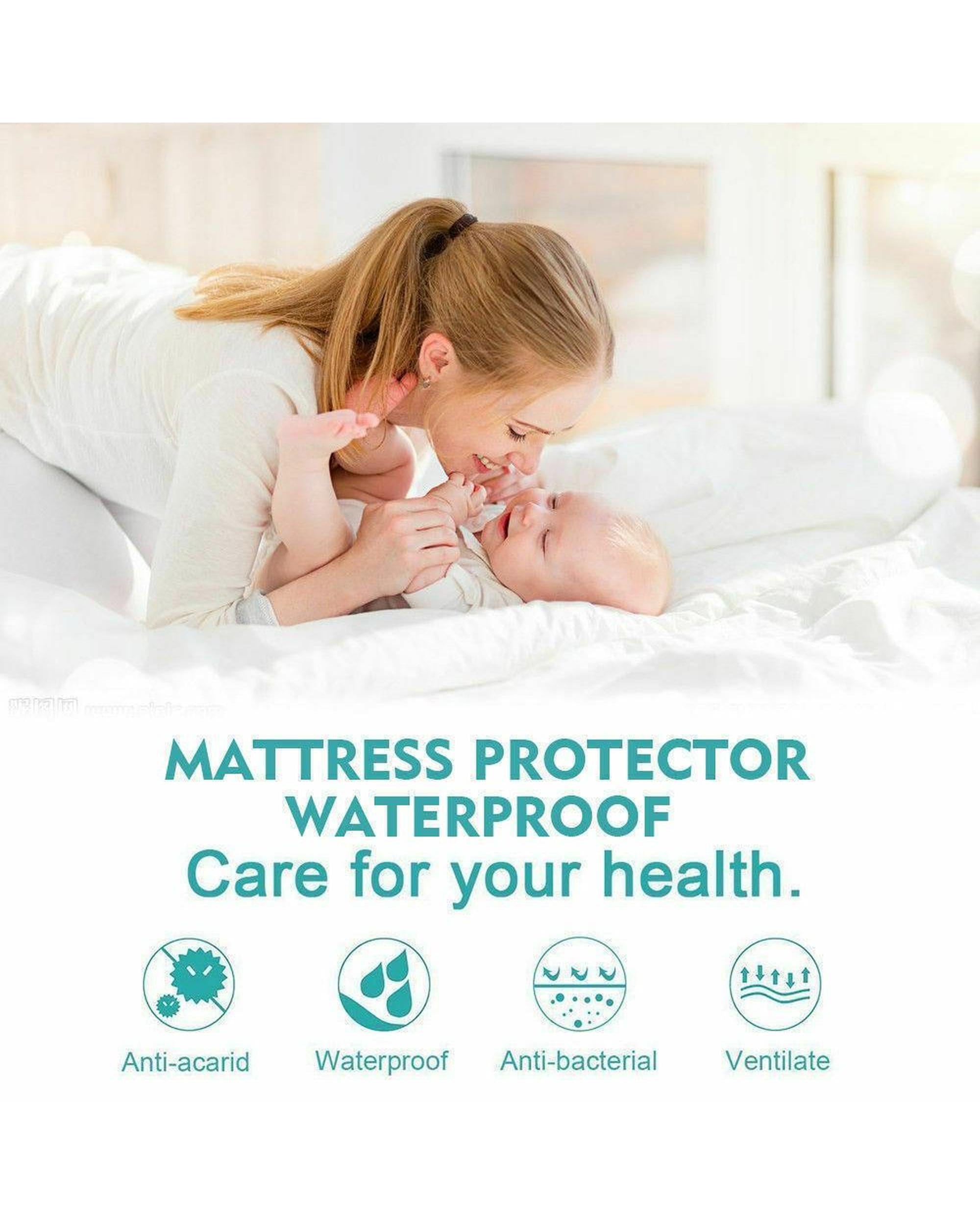Dreamz Mattress Protector Fitted Waterproof Bed Mattress Protectors Covers Single