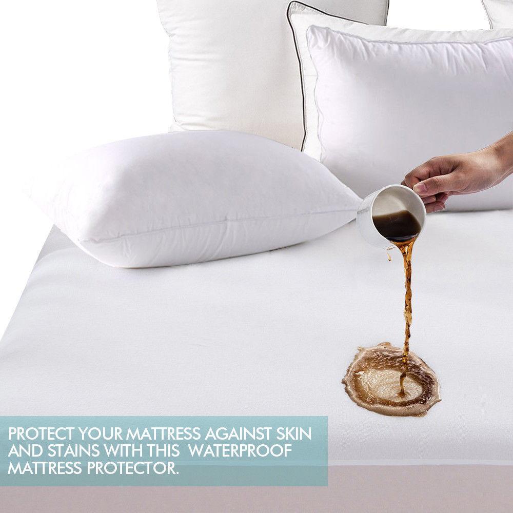 Dreamz Mattress Protector Fitted Waterproof Mattress Protector with Bamboo Fibre Cover King Single