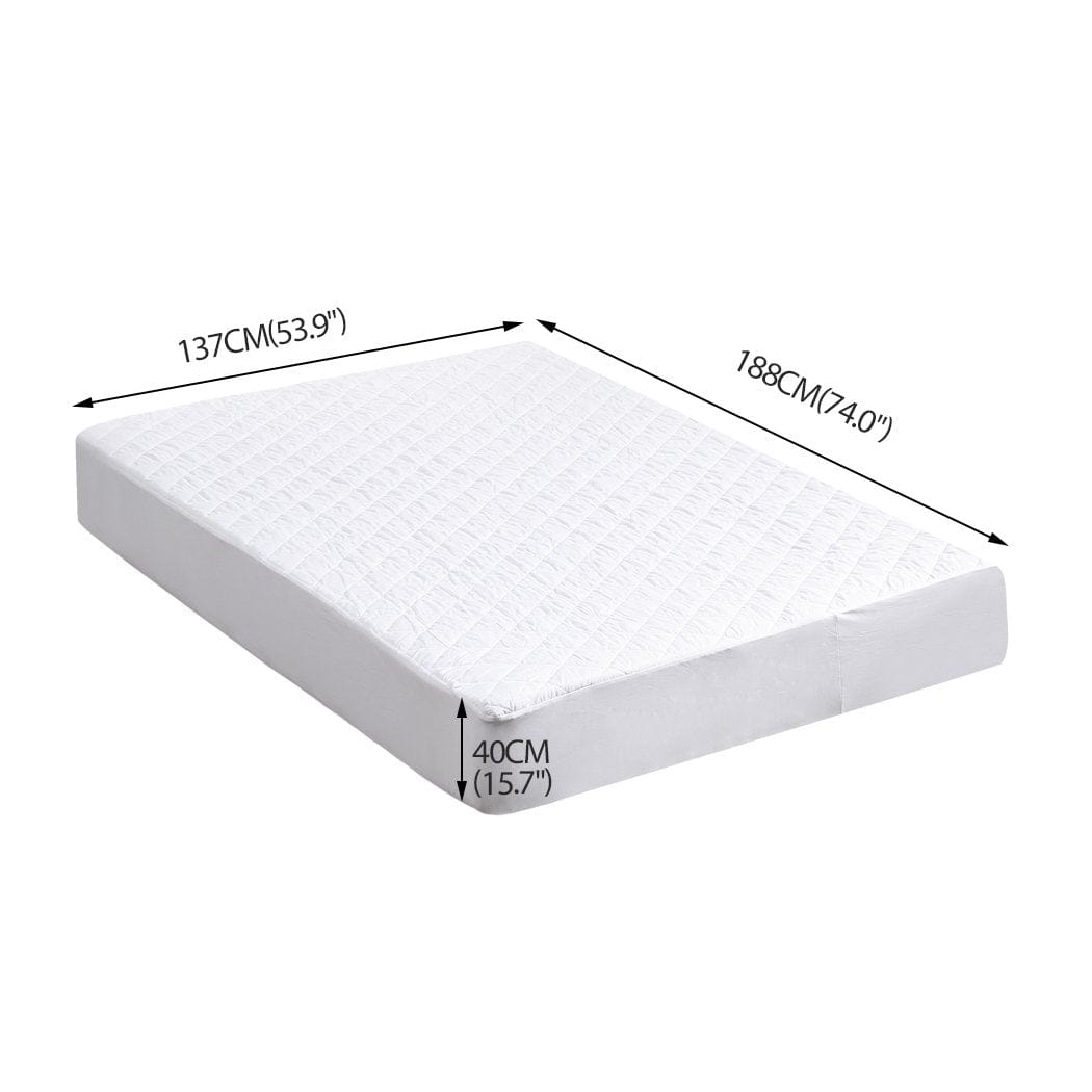 Dreamz Mattress Protector Fully Fitted Waterproof Microfiber Mattress Protector in Double Size