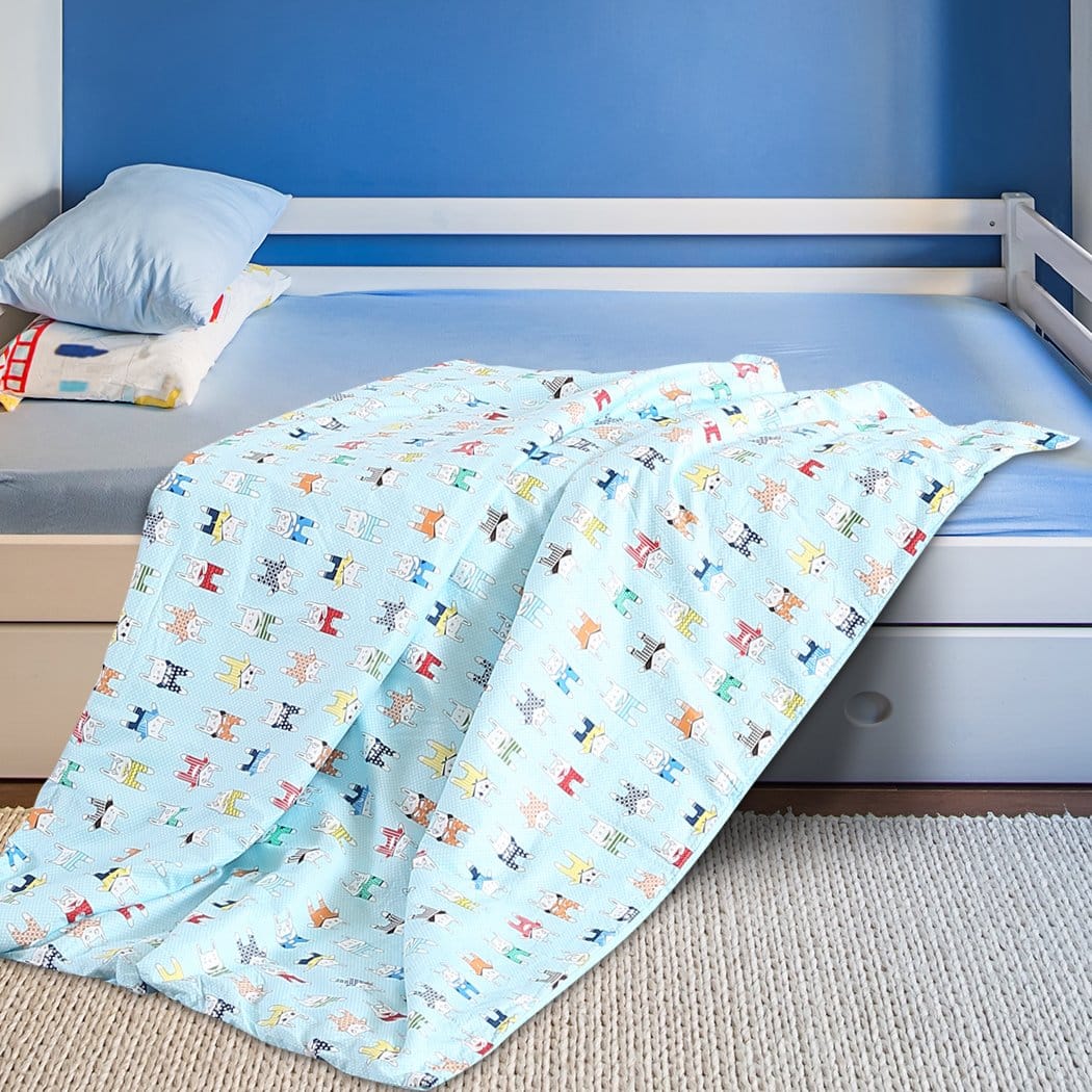 Dreamz Weighted Blanket Kids Warm Weighted Blanket Lap Pad Cartoon Print Cover Study At Home Blue