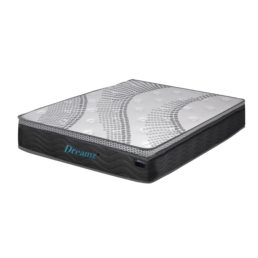 Dreamz Mattresses Mattress Pocket Spring Cool Gel Memory Foam  Euro Top Medium Soft 30CM