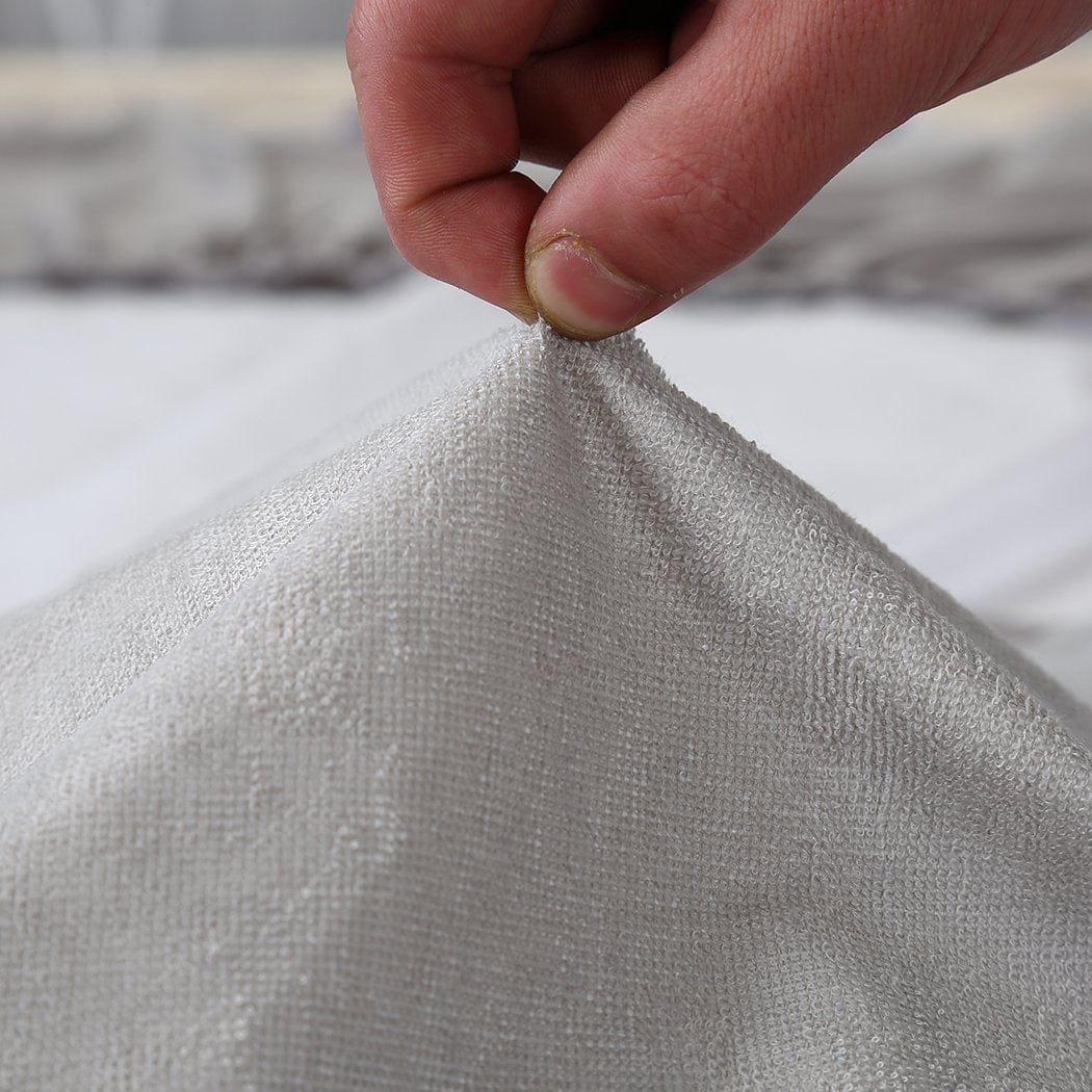 Dreamz Mattress Protector Mattress Protector Fitted Sheet Cover Waterproof Cotton Fibre Single