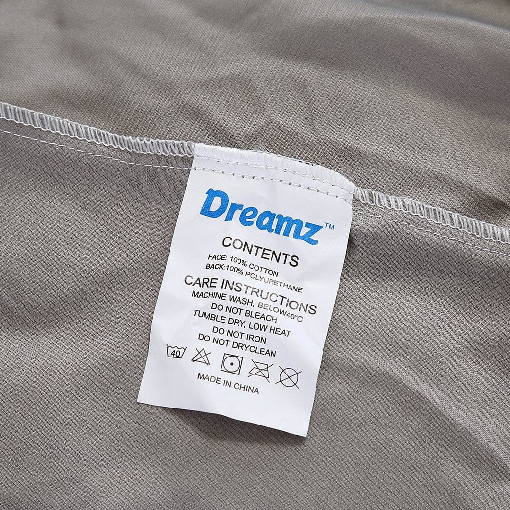 Dreamz Mattress Protector Mattress Protector Fitted Sheet Cover Waterproof Cotton Fibre Single