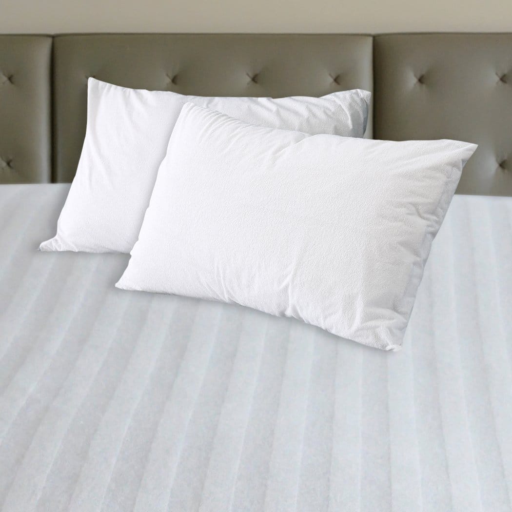 Dreamz Pillowcase Pillow Protector Pillowcase Cases Cover Terry Cotton Soft Standard x2