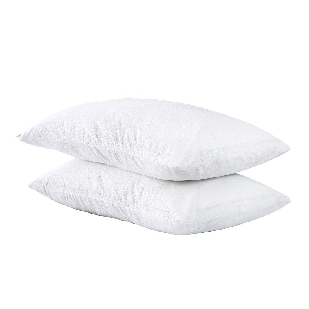 Dreamz Pillowcase Pillow Protector Pillowcase Cases Cover Terry Cotton Soft Standard x2