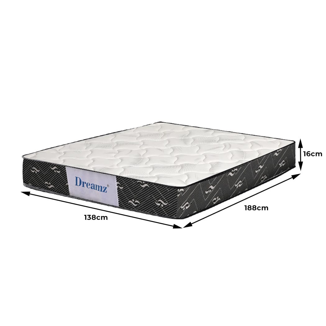 Dreamz Mattresses Premium Bed Top Spring Foam Medium Soft 16CM - Double