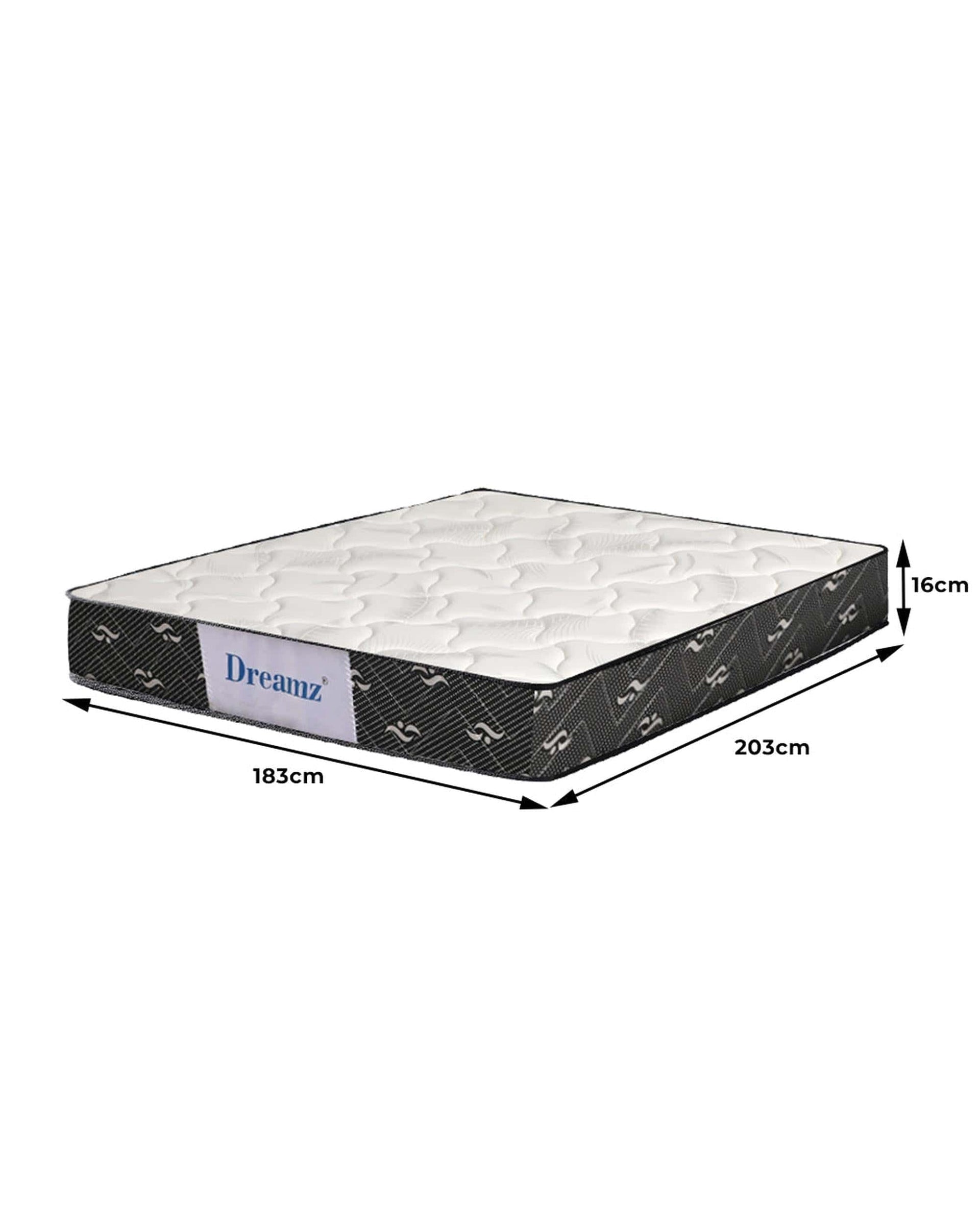 Dreamz Mattresses Premium Bed Top Spring Foam Medium Soft 16CM - King