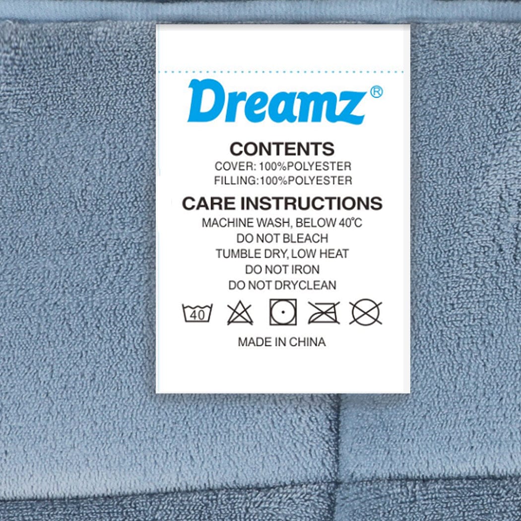 Dreamz Blanket Quilt Doona Comforter Blanket Velvet Winter Warm Queen Bedding Blue