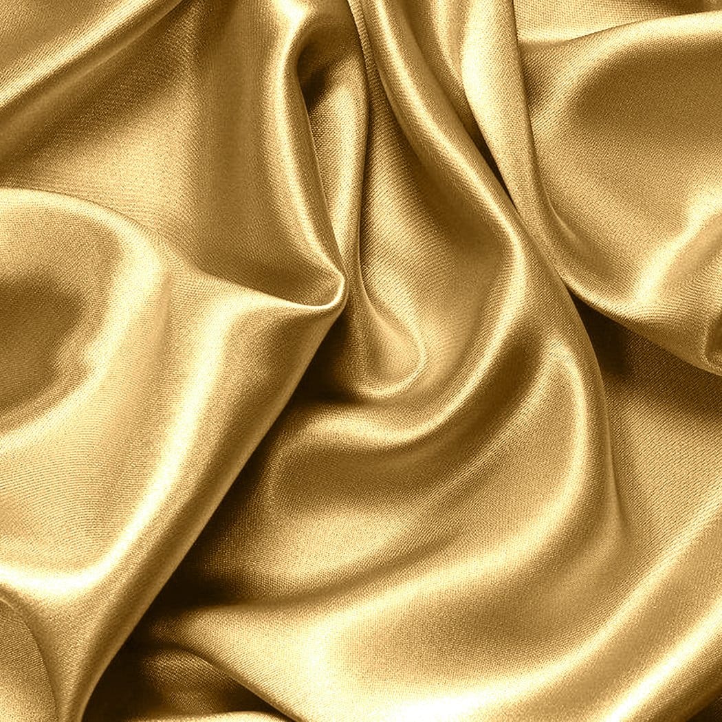 Dreamz Bed Sheets Silk Satin Quilt Duvet Cover Set in King Size in Champagne Colour