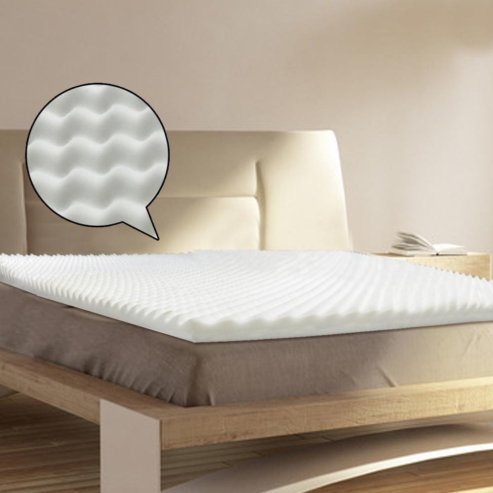 Dreamz Mattress Topper Underlay Foam Egg Crate Mattress Topper QUEEN Size Deluxe Protector 5CM