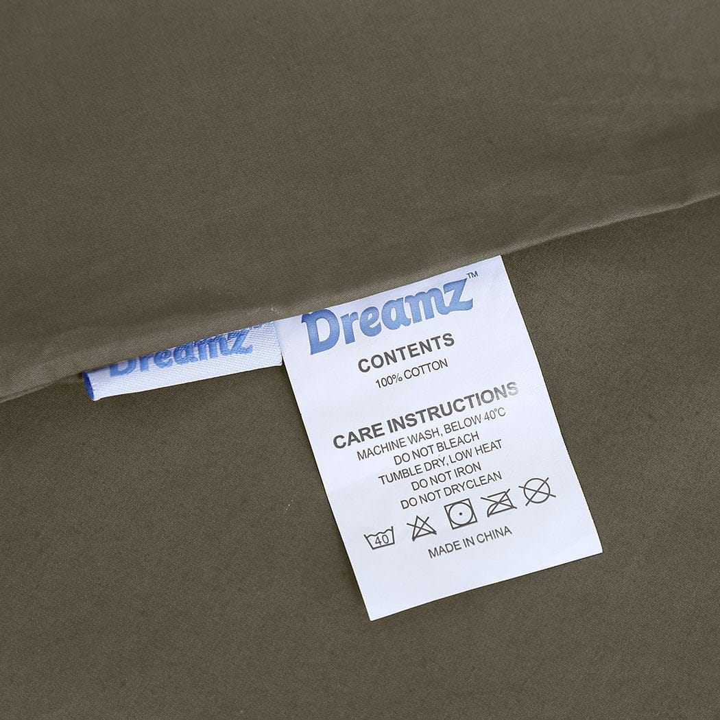 Dreamz Weighted Blanket Weighted Blanket 10KG Heavy Gravity Deep Relax Adults Cotton Cover Brown