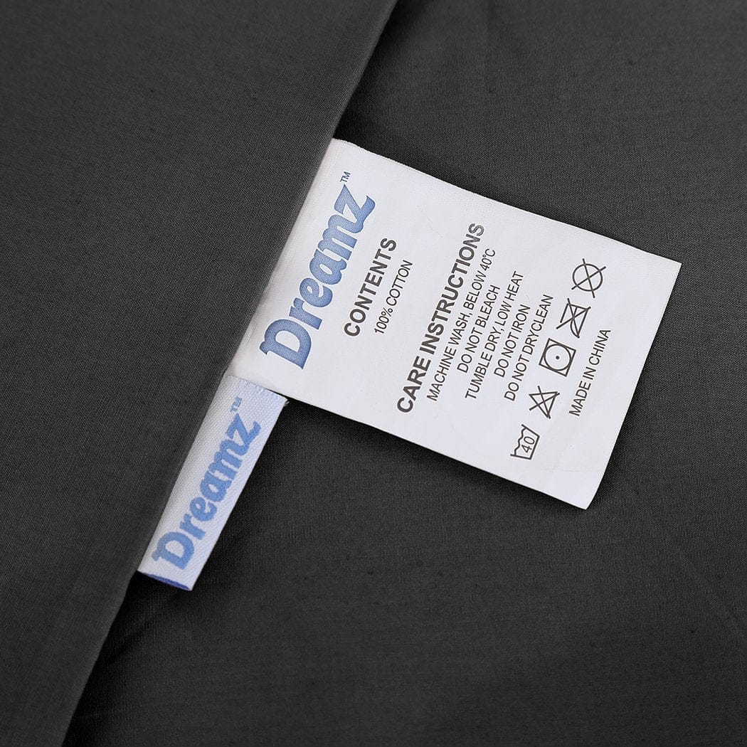 Dreamz Weighted Blanket Weighted Blanket 10KG Heavy Gravity Deep Relax Adults Cotton Cover Grey