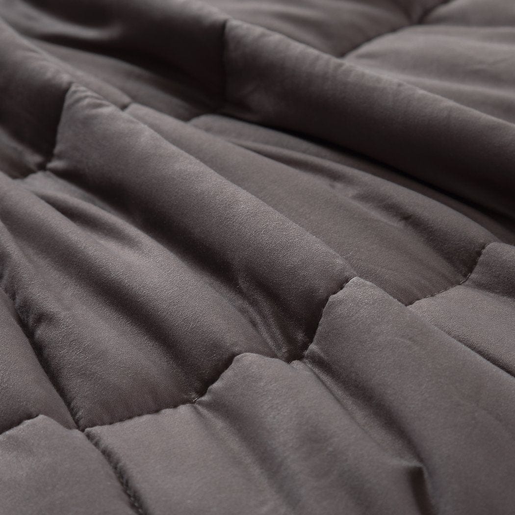 Dreamz Weighted Blanket Weighted Blanket Heavy Gravity Deep Relax 5KG Adult Double Grey