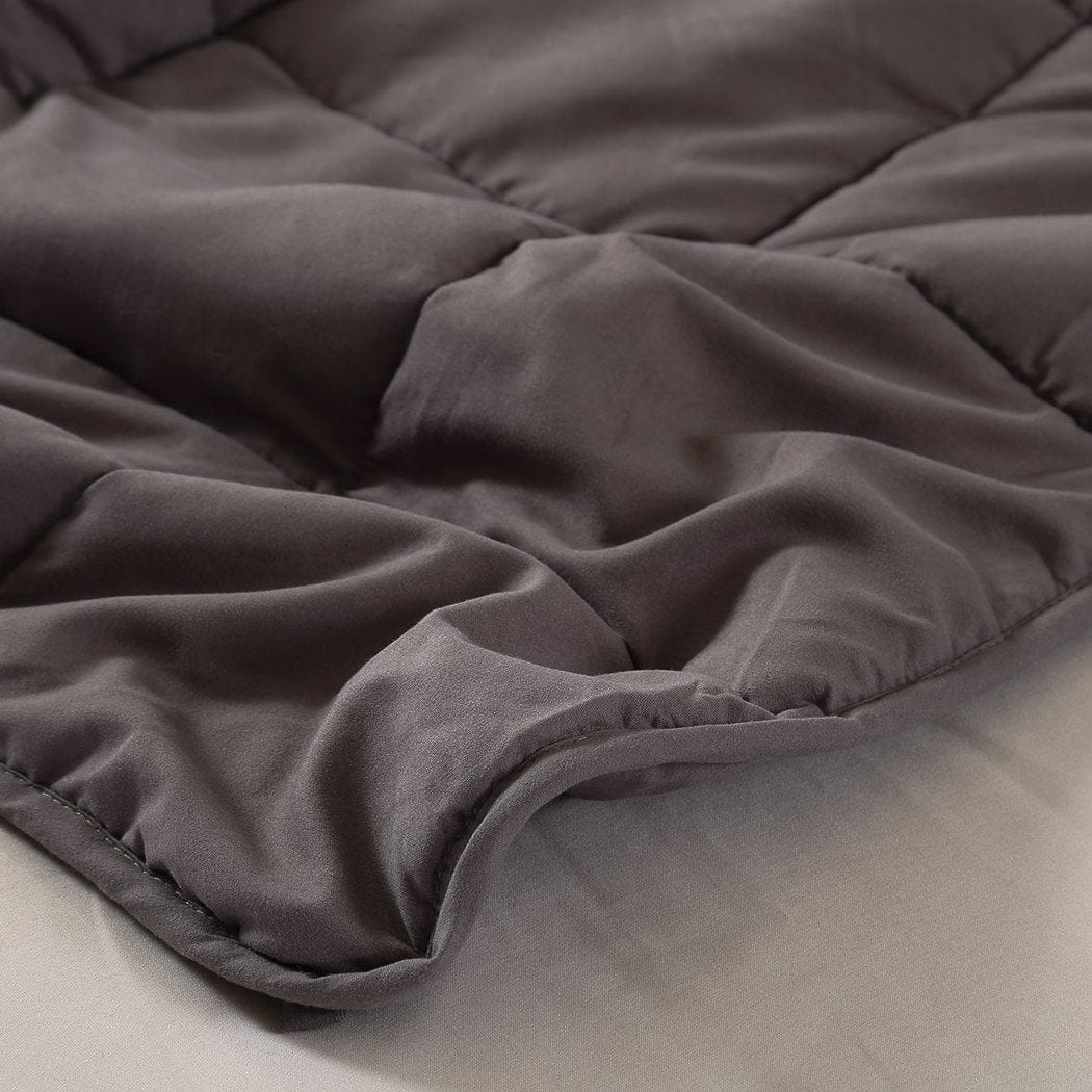 Dreamz Weighted Blanket Weighted Blanket Heavy Gravity Deep Relax 5KG Adult Double Grey