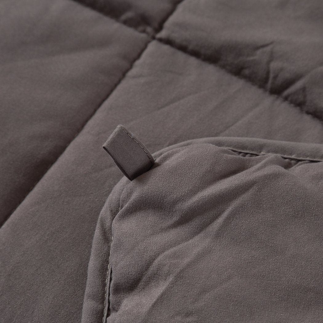 Dreamz Weighted Blanket Weighted Blanket Heavy Gravity Deep Relax 5KG Adult Double Grey