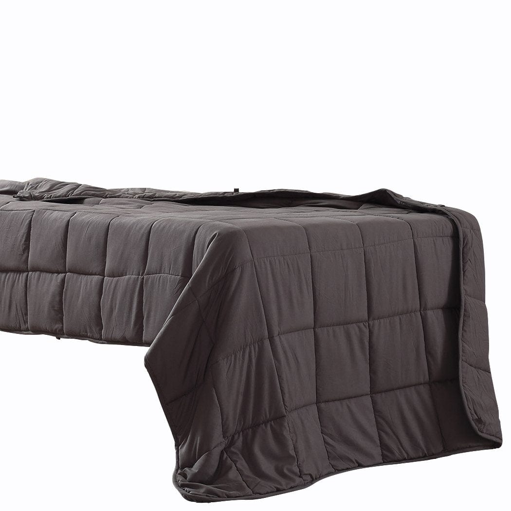 Dreamz Weighted Blanket Weighted Blanket Heavy Gravity Deep Relax 5KG Adult Double Grey