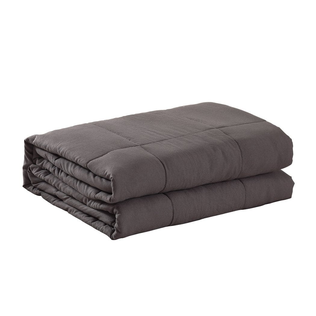 Dreamz Weighted Blanket Weighted Blanket Heavy Gravity Deep Relax 5KG Adult Double Grey