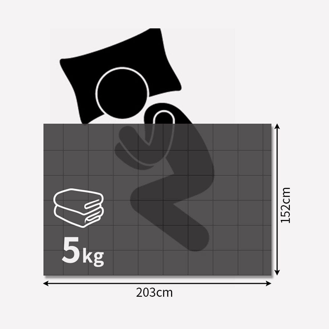 Dreamz Weighted Blanket Weighted Blanket Heavy Gravity Deep Relax 5KG Adult Double Mink