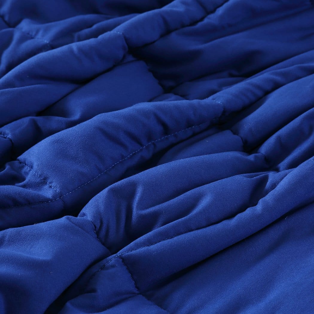 Dreamz Weighted Blanket Weighted Blanket Heavy Gravity Deep Relax 7KG Adult Double Navy