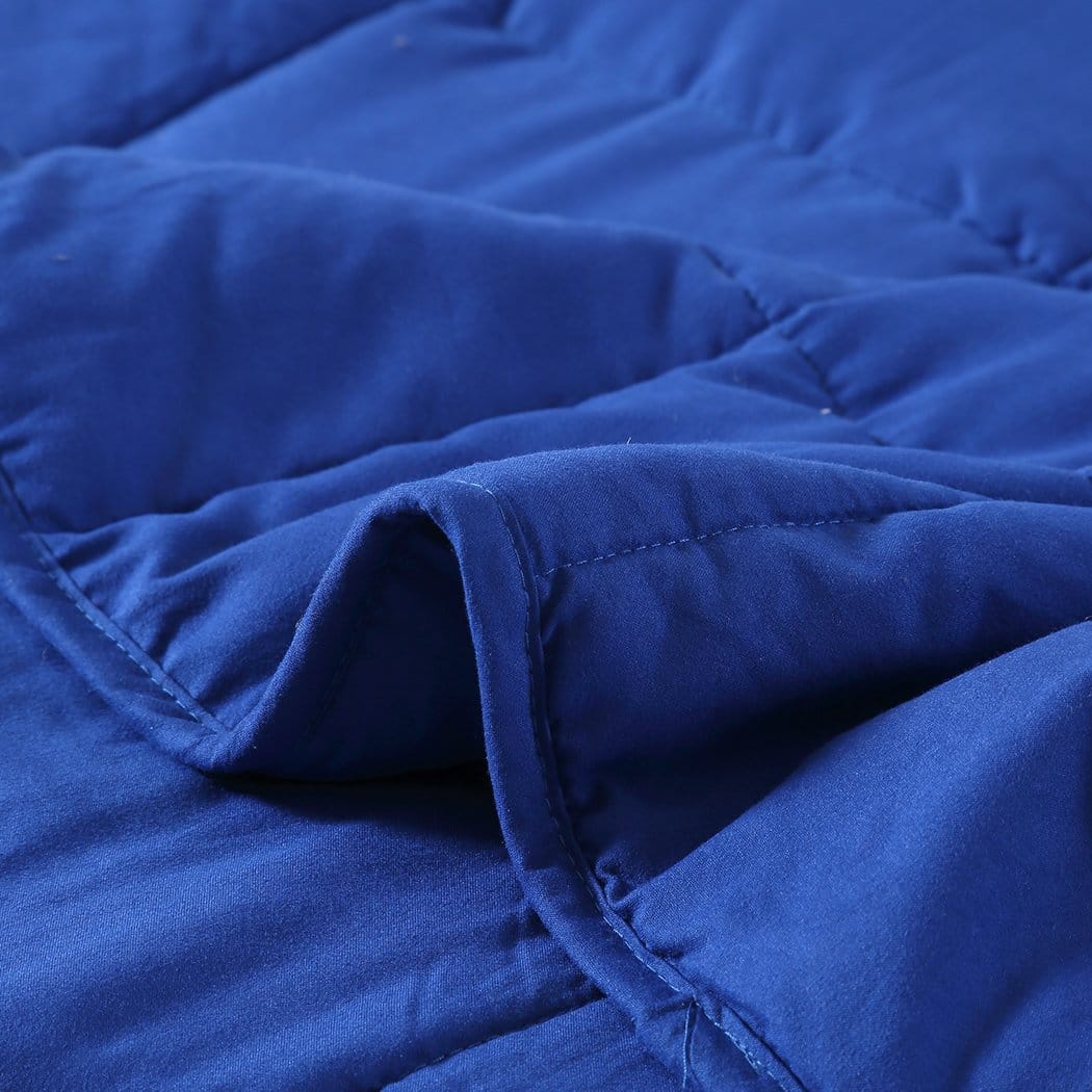 Dreamz Weighted Blanket Weighted Blanket Heavy Gravity Deep Relax 7KG Adult Double Navy