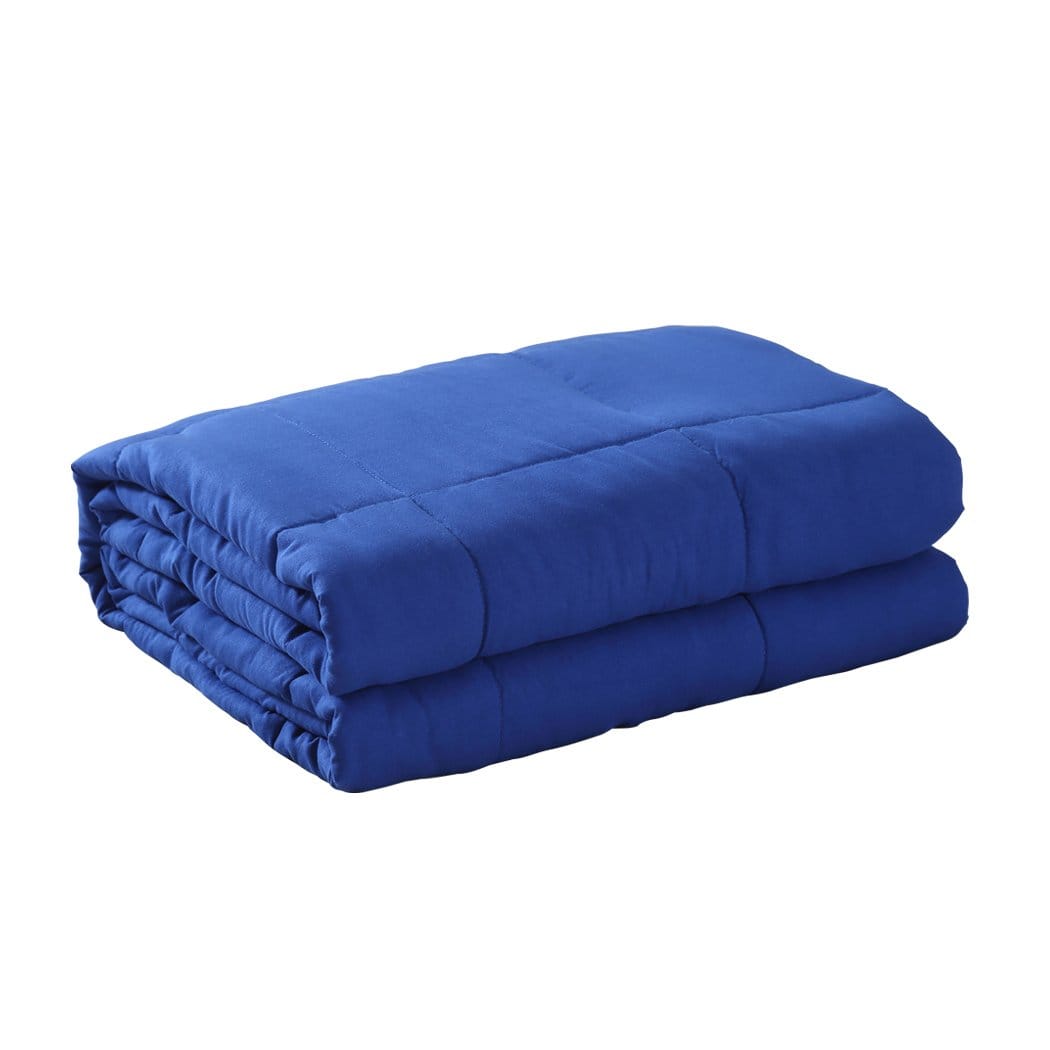 Dreamz Weighted Blanket Weighted Blanket Heavy Gravity Deep Relax 9KG Adult Double Navy