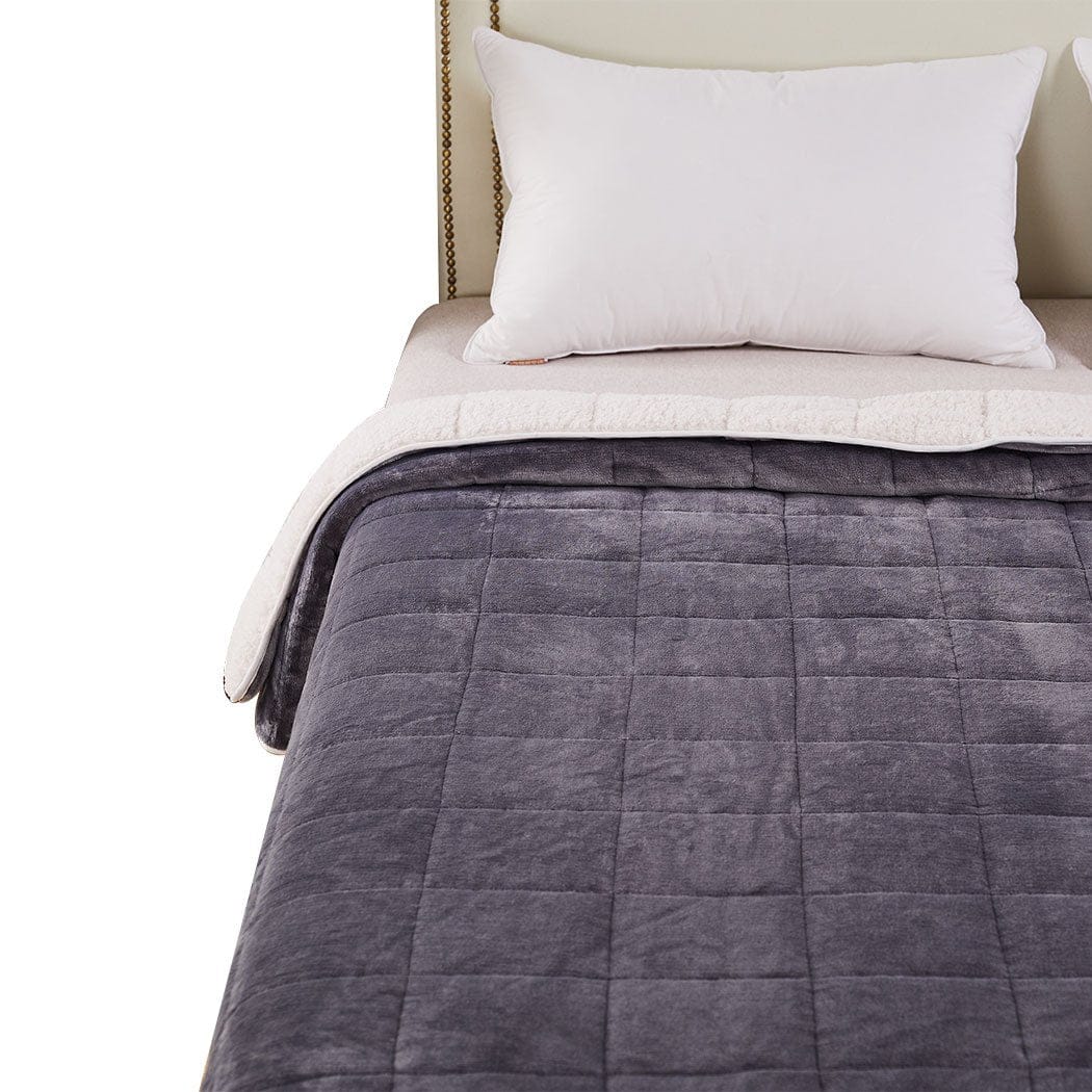 Dreamz Weighted Blanket Weighted Blanket Heavy Gravity Deep Relax Ultra Soft 7KG Adults Grey