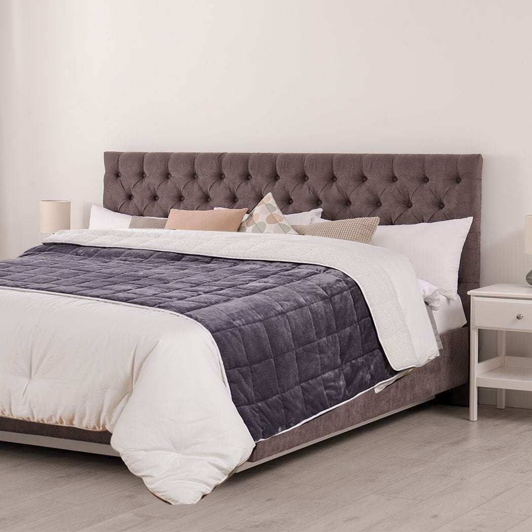 Dreamz Weighted Blanket Weighted Blanket Heavy Gravity Deep Relax Ultra Soft 9KG Adults Grey