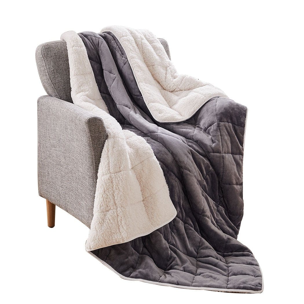 Dreamz Weighted Blanket Weighted Blanket Heavy Gravity Deep Relax Ultra Soft 9KG Adults Grey