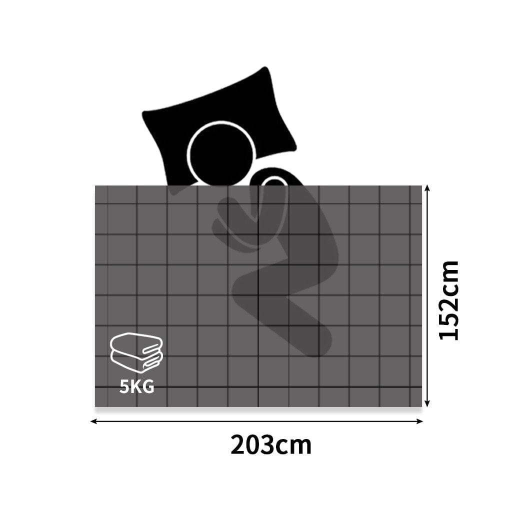Dreamz Weighted Blanket Weighted Blanket Summer Cotton Heavy Gravity Adults Deep Relax Relief 5KG