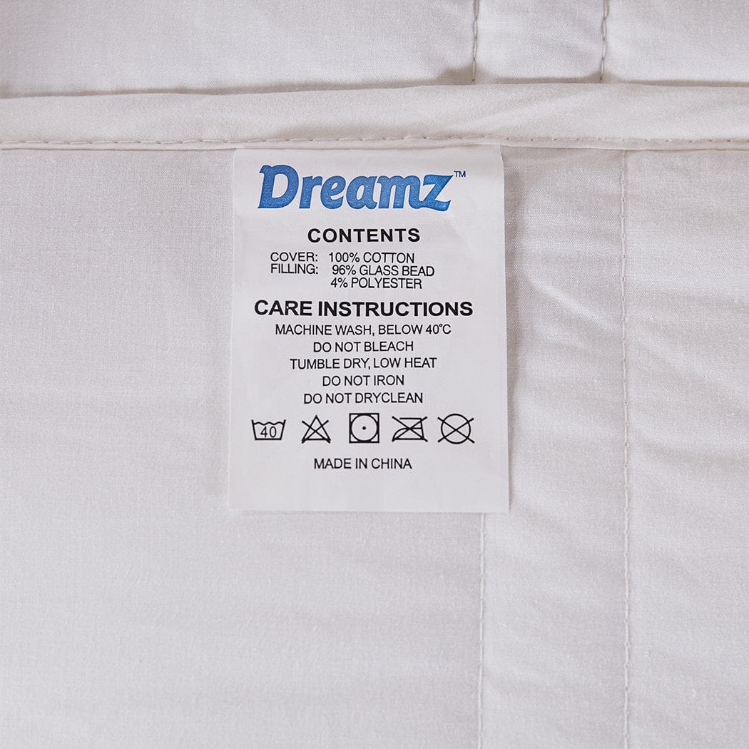 Dreamz Weighted Blanket Weighted Blanket Summer Cotton Heavy Gravity Adults Deep Relax Relief 7KG
