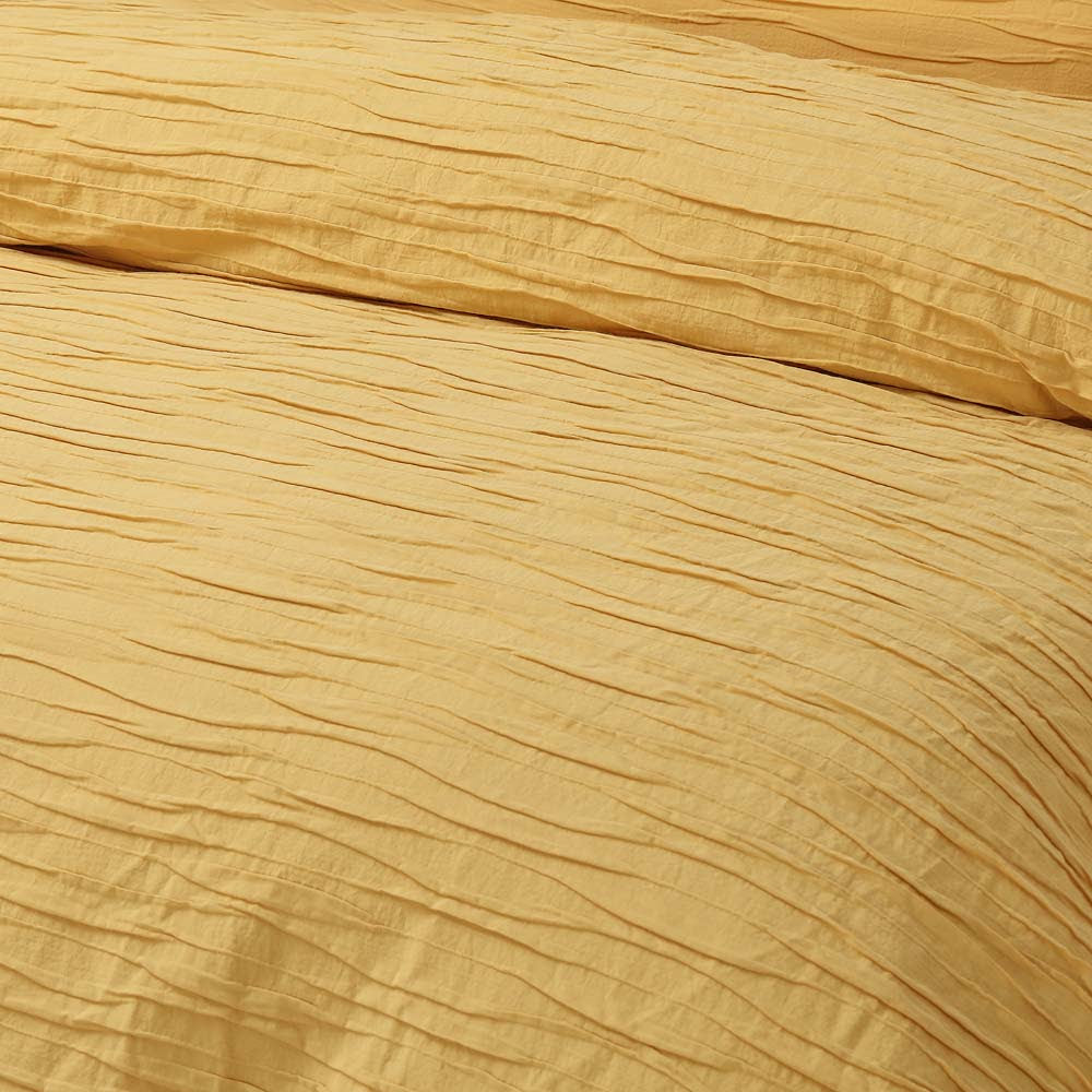 Vintage Design Malvern Cotton Quilt Cover Set - Ochre Vintage Design