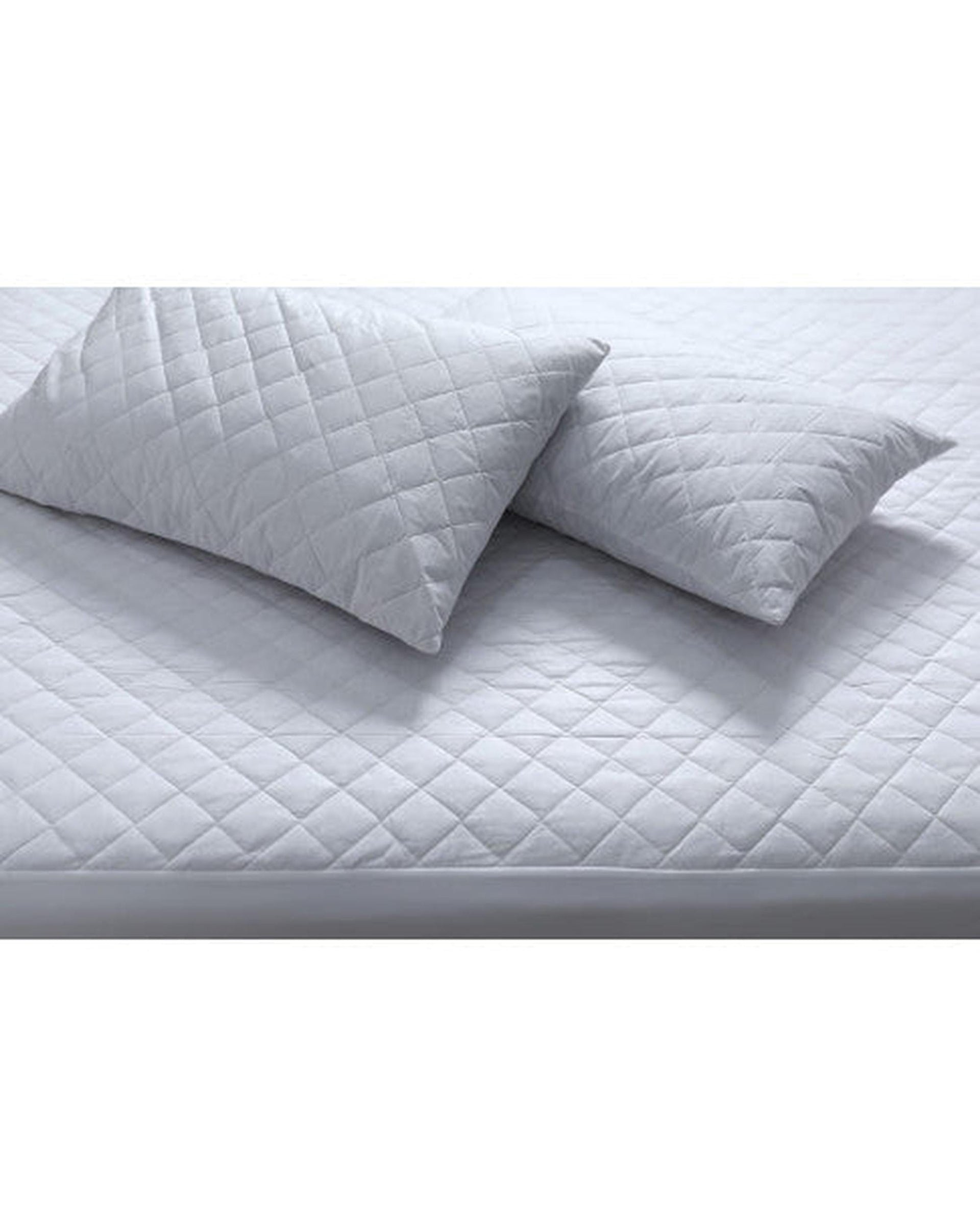 Elan Linen Mattress Protector Elan Linen 100% Cotton Quilted Fully Fitted 50cm Deep Waterproof Mattress Protector