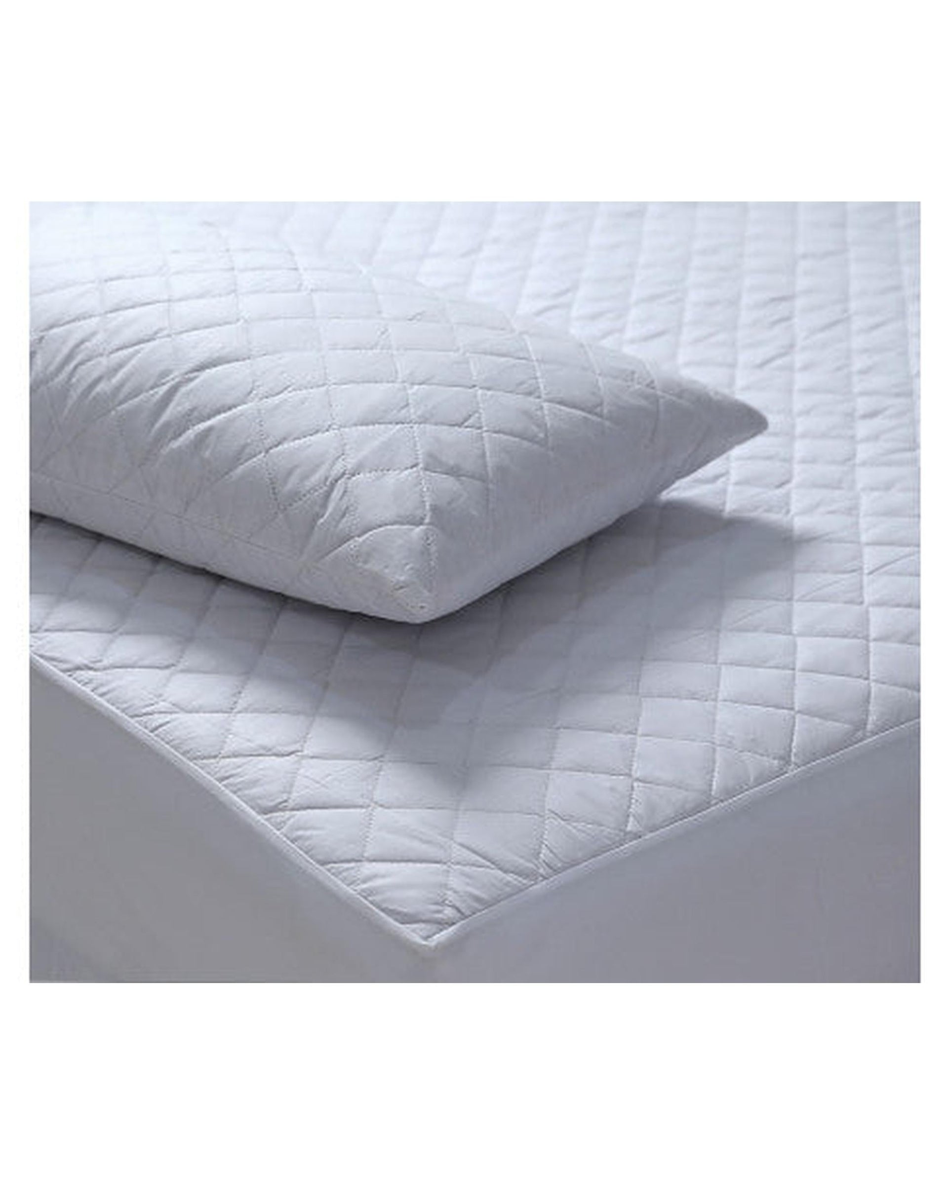 Elan Linen Mattress Protector Elan Linen 100% Cotton Quilted Fully Fitted 50cm Deep Waterproof Mattress Protector