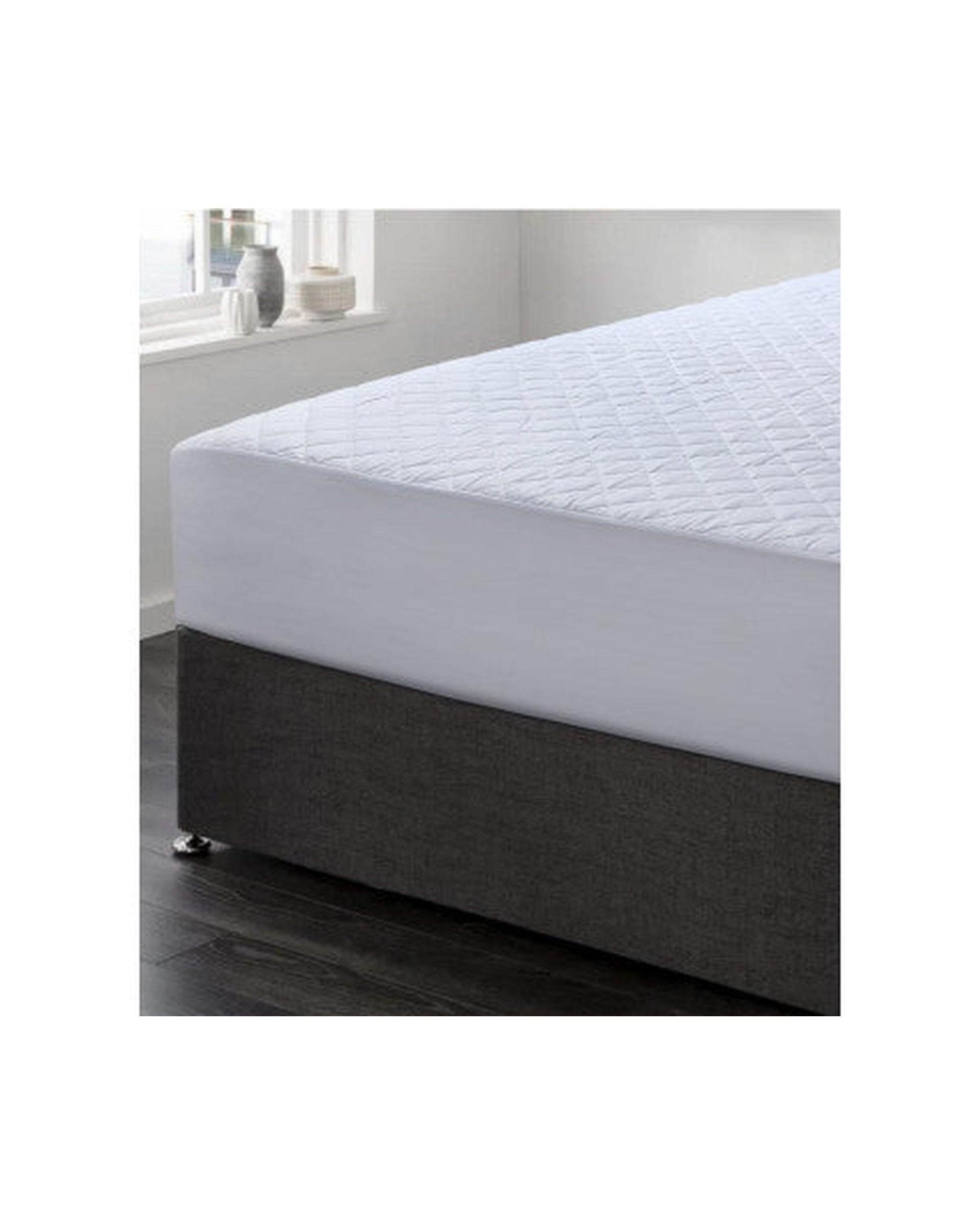 Elan Linen Mattress Protector Elan Linen 100% Cotton Quilted Fully Fitted 50cm Deep Waterproof Mattress Protector